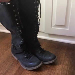 Knee high combat boot